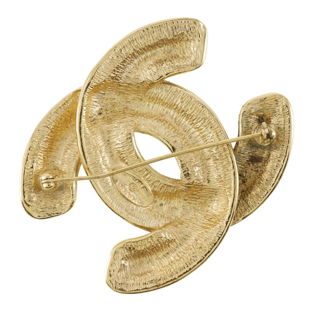 CHANEL Brooch Plated Gold gold COCO Mark Women