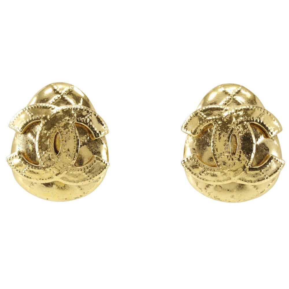 CHANEL Earring Plated Gold gold vintage COCO Mark Women