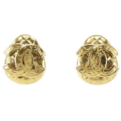 CHANEL Earring Plated Gold gold vintage COCO Mark Women