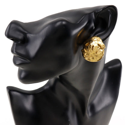 CHANEL Earring Plated Gold gold vintage COCO Mark Women