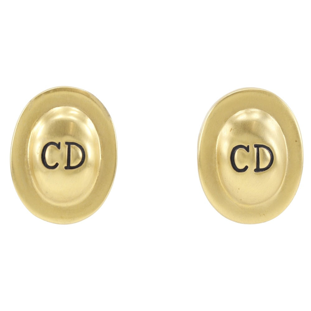 Christian Dior Earring Plated Gold gold vintage Women