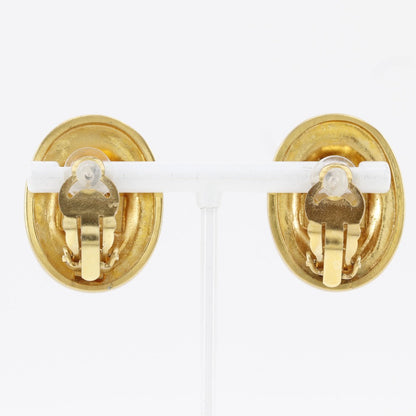 Christian Dior Earring Plated Gold gold vintage Women