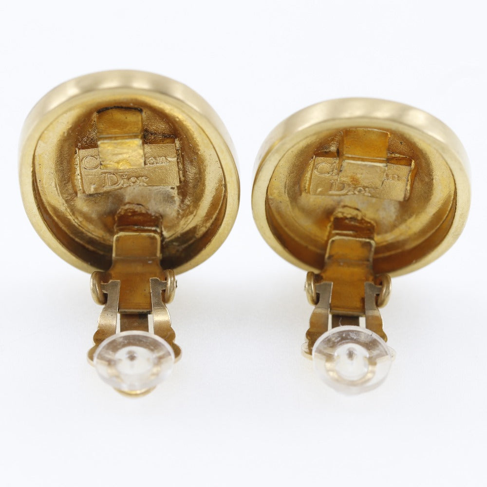 Christian Dior Earring Plated Gold gold vintage Women