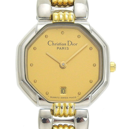 Christian Dior Watches Quartz D48-203 Stainless Steel , Plated Gold gold Date Swing Octagon gold dial Women