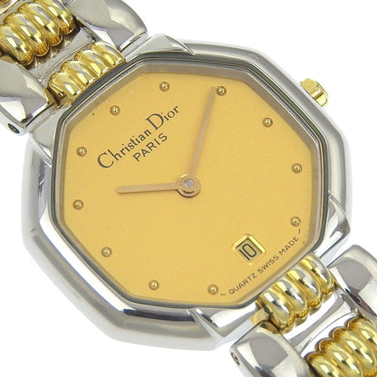Christian Dior Watches Quartz D48-203 Stainless Steel , Plated Gold gold Date Swing Octagon gold dial Women