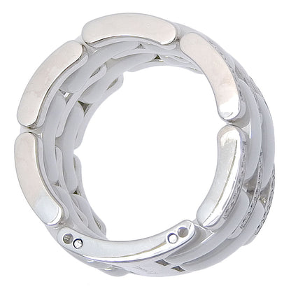 CHANEL Ring 18k white gold, white ceramic, diamond Silver Ultra Collection Large Women