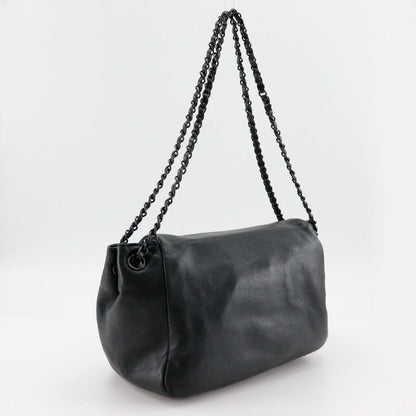 CHANEL Shoulder Bag lambskin black Studs COCO Mark WChainShoulder
