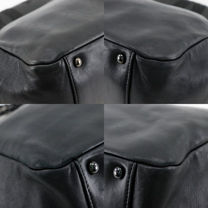 CHANEL Shoulder Bag lambskin black Studs COCO Mark WChainShoulder