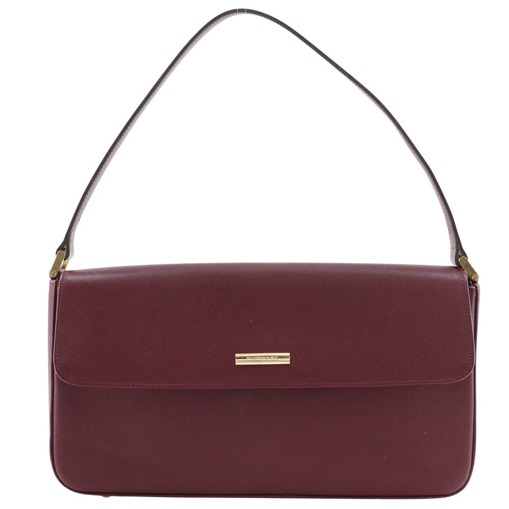 BURBERRY Shoulder Bag leather Bordeaux one belt Hobo Women