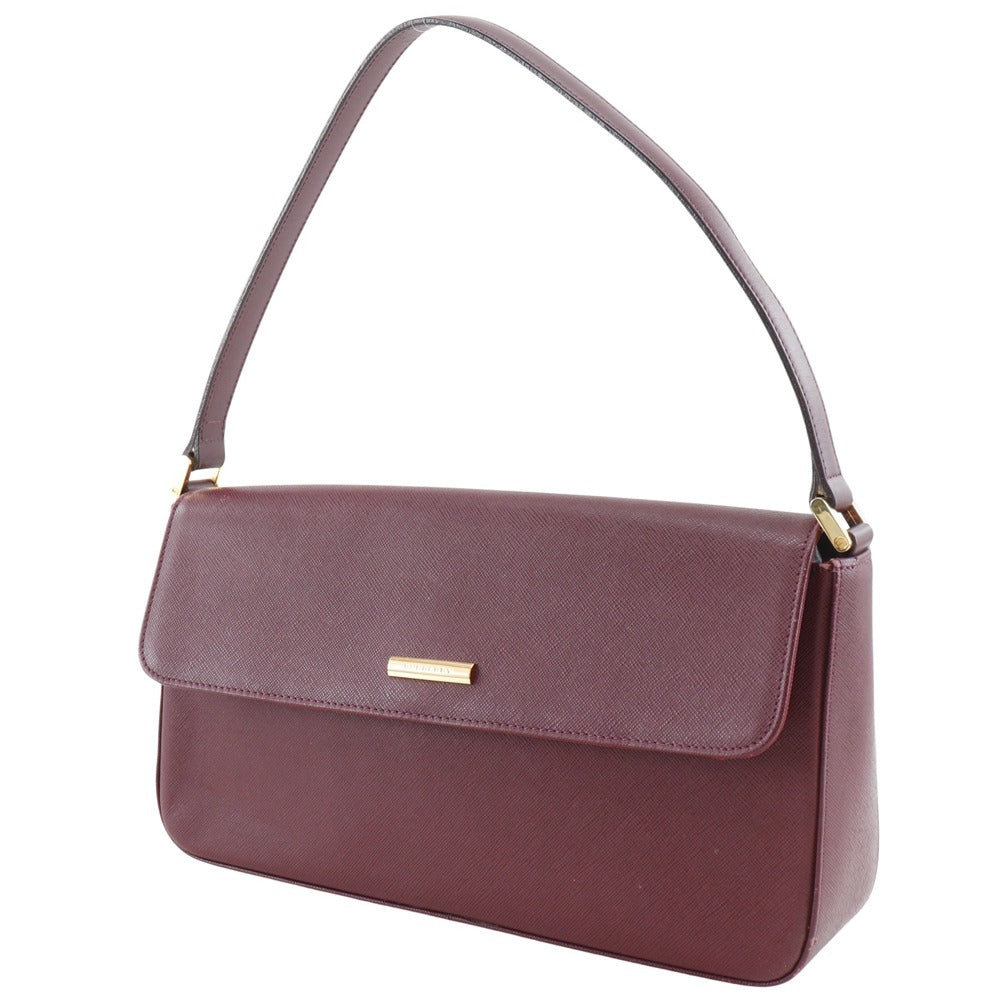 BURBERRY Shoulder Bag leather Bordeaux one belt Hobo Women