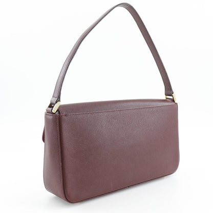 BURBERRY Shoulder Bag leather Bordeaux one belt Hobo Women