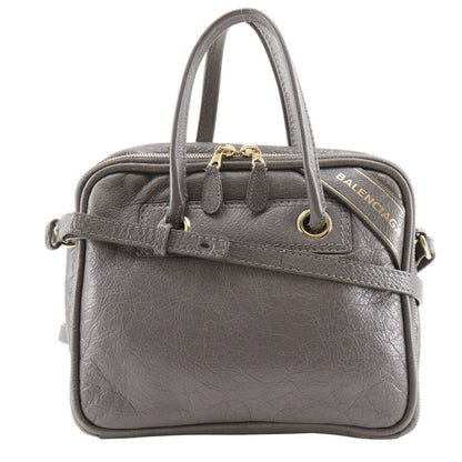 BALENCIAGA Handbag 466541 leather gray 2WAYShoulder Blanket Square S Women