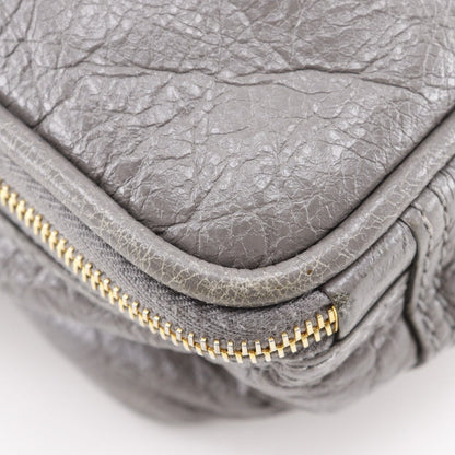 BALENCIAGA Handbag 466541 leather gray 2WAYShoulder Blanket Square S Women