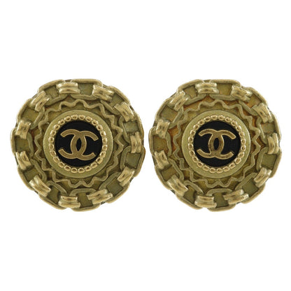 CHANEL Earring Plated Gold gold vintage COCO Mark Women