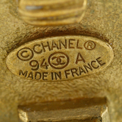 CHANEL Earring Plated Gold gold vintage COCO Mark Women
