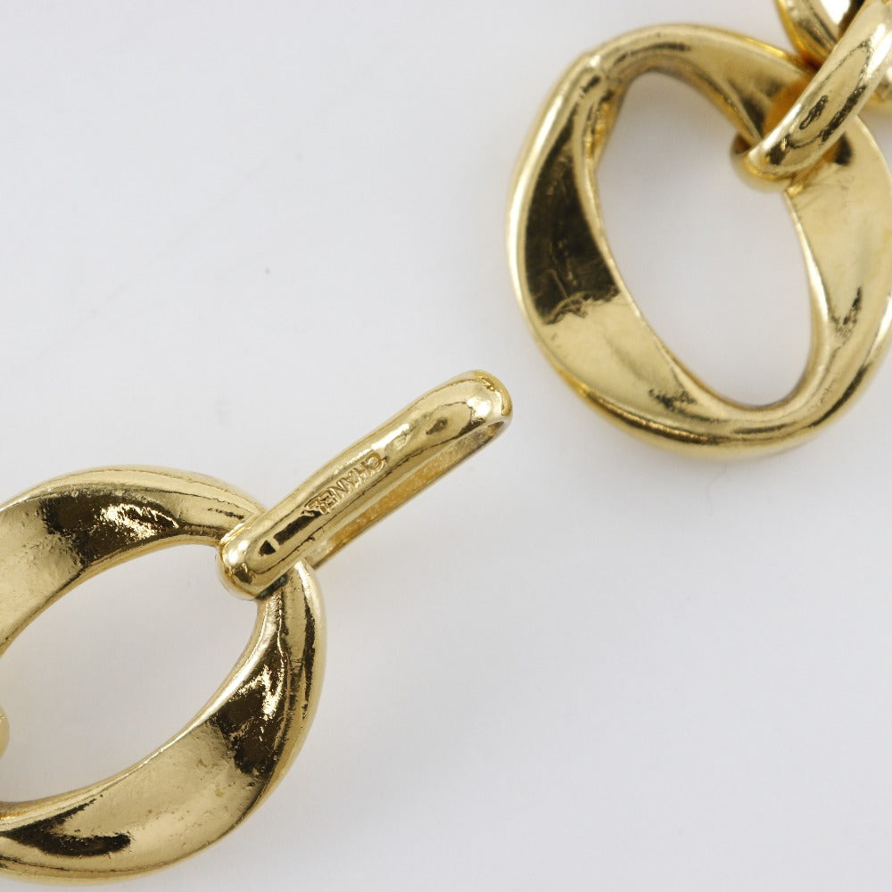 CHANEL Necklace Plated Gold gold vintage Chain choker Women