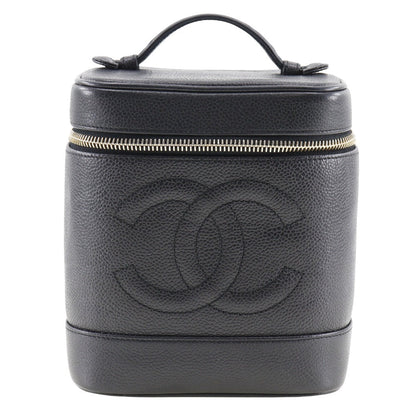 CHANEL Handbag A01998 Caviar skin black Vanity Women