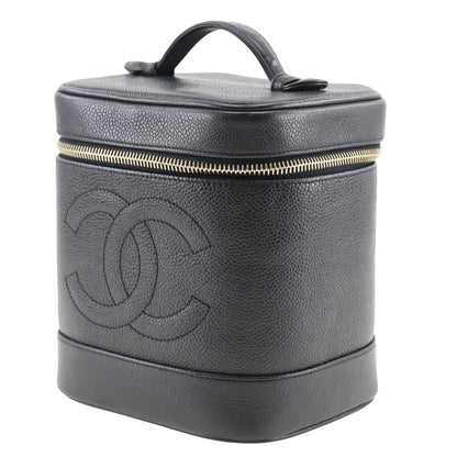CHANEL Handbag A01998 Caviar skin black Vanity Women