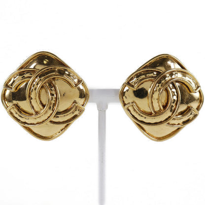 CHANEL Earring Plated Gold gold vintage COCO Mark Women
