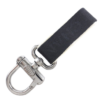 CHANEL key ring Nylon canvas, metal Black / white Bag charm Sports line COCO Mark unisex(Unisex)