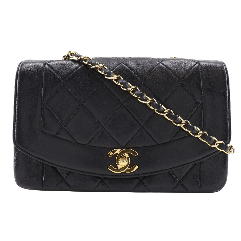 CHANEL Shoulder Bag A01164 lambskin black vintage Matrasse Diana 22 ChainShoulder Women