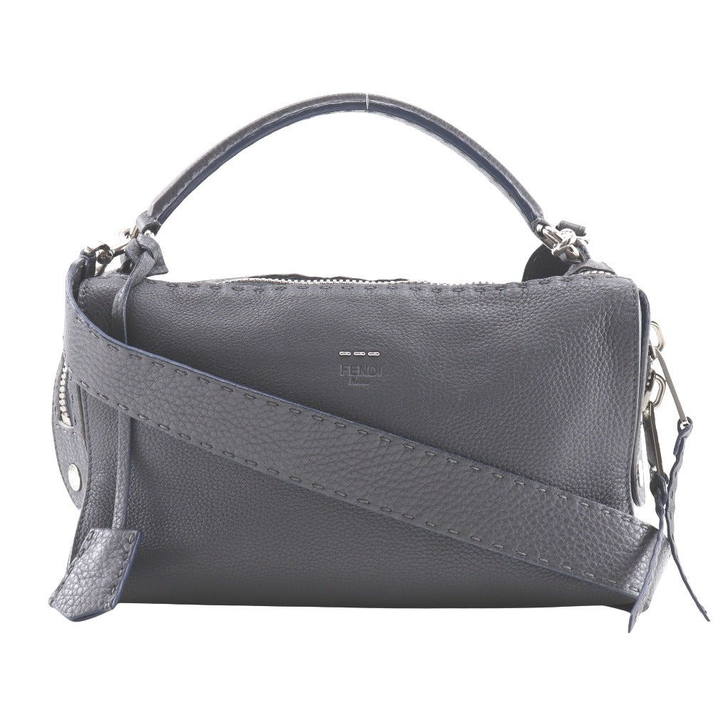 FENDI Handbag 8BL137 Calfskin gray 2WAYShoulder Celeria Ray Women