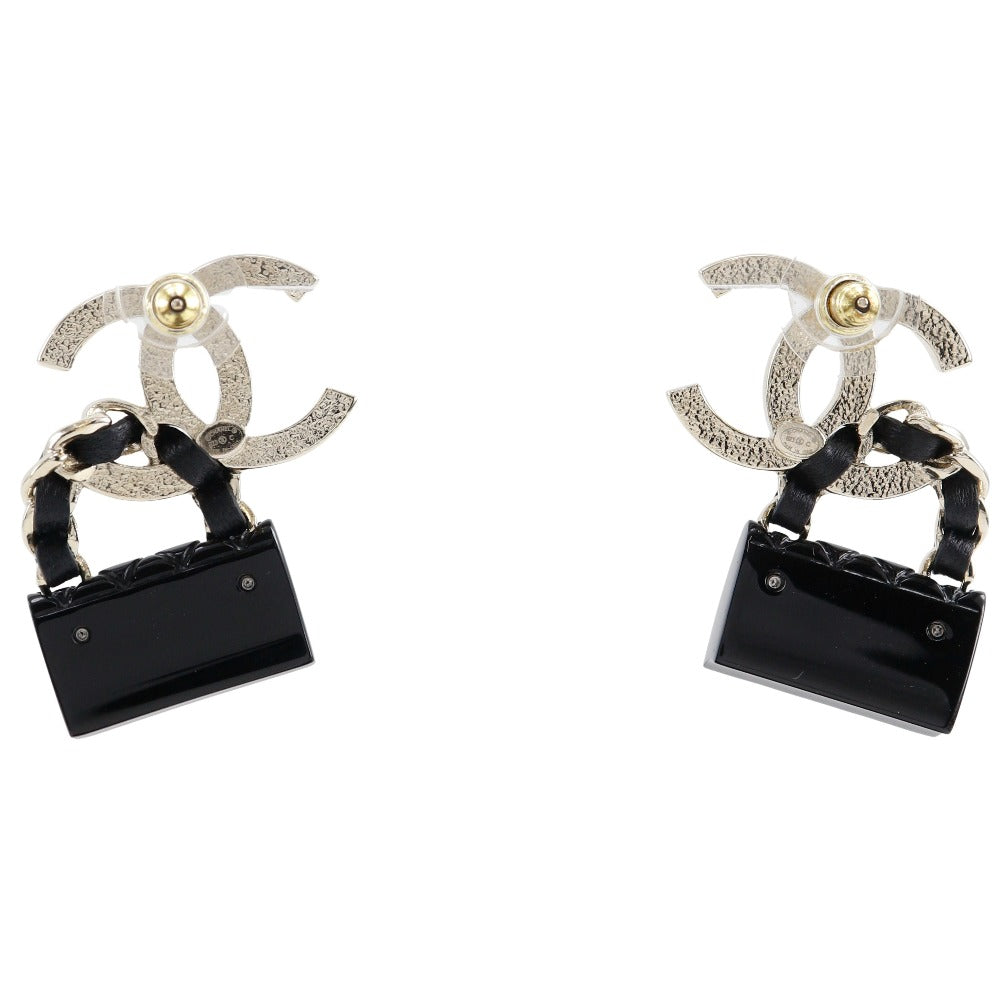 CHANEL Pierce Metal, Plastic Silver Cruise collection Matelasse bag motif COCO Mark Women