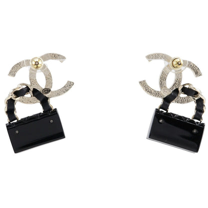 CHANEL Pierce Metal, Plastic Silver Cruise collection Matelasse bag motif COCO Mark Women