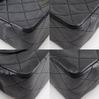 CHANEL Shoulder Bag lambskin black Double chain Matrasse ChainShoulder Women