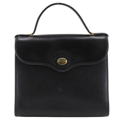 Christian Dior Handbag Calfskin black One handle vintage CD logo Women