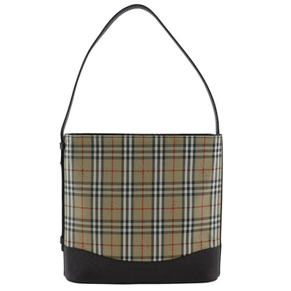 BURBERRY Shoulder Bag Canvas, Leather Brown Nova Check Women
