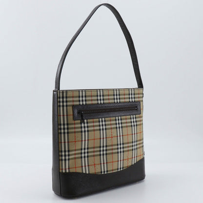 BURBERRY Shoulder Bag Canvas, Leather Brown Nova Check Women