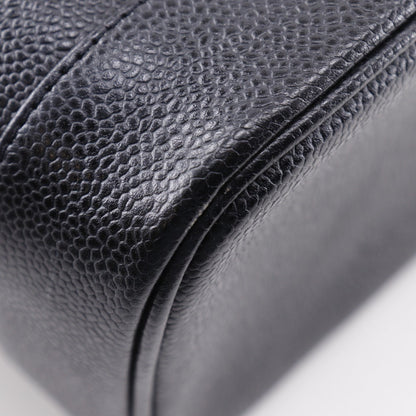 CHANEL Pouch A01998 Caviar skin black Handbag COCO Mark Vanity Women