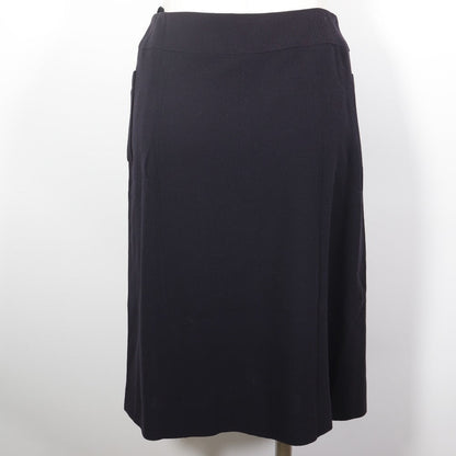 CHANEL skirt P07931V04916 97P wool Navy blue vintage COCO Mark Double Button Women 36