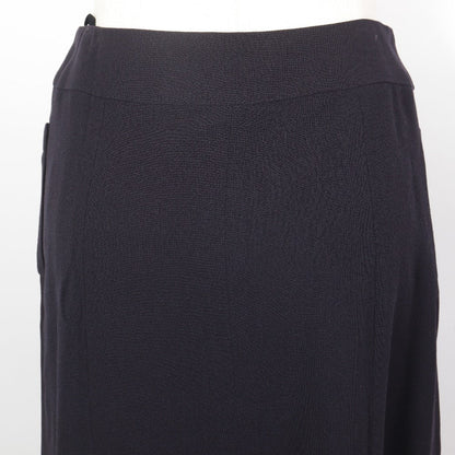 CHANEL skirt P07931V04916 97P wool Navy blue vintage COCO Mark Double Button Women 36