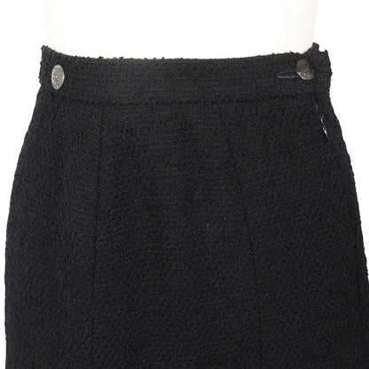 CHANEL skirt P09451V05945 97A Wool, Nylon black Pleated skirt Women 34