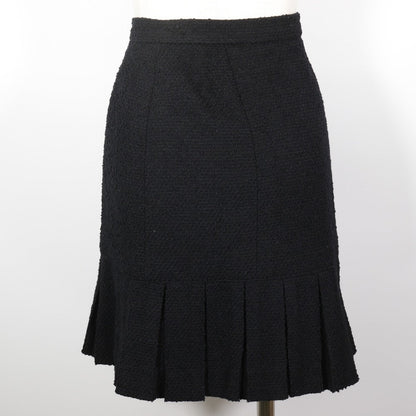 CHANEL skirt P09451V05945 97A Wool, Nylon black Pleated skirt Women 34