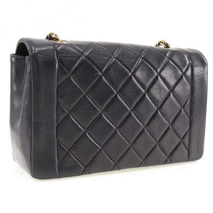 CHANEL Shoulder Bag lambskin black ChainShoulder Women