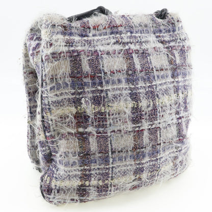 CHANEL Shoulder Bag tweed purple Women