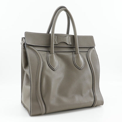 CELINE Tote Bag leather gray Luggage mini Women