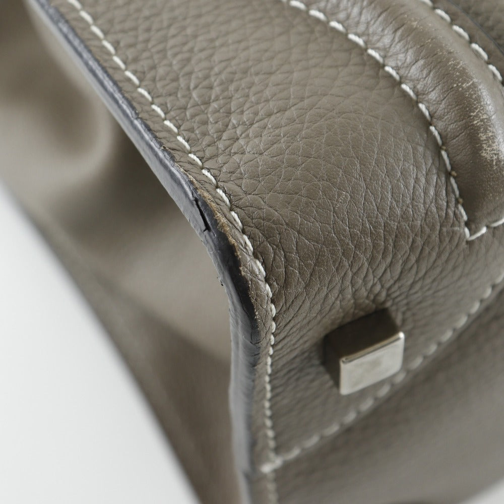 CELINE Tote Bag leather gray Luggage mini Women