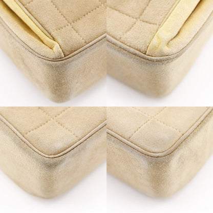 CHANEL Handbag Suede Brown/yellow One handle Chocolate bar Women