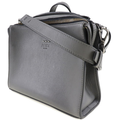 FENDI Handbag 7M0238O7B leather gray 2WAYShoulder mini messenger Women