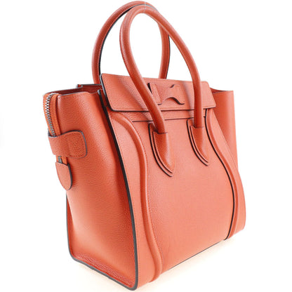 CELINE Handbag 167793DRU.27 leather vermilion Luggage micro shopper Women