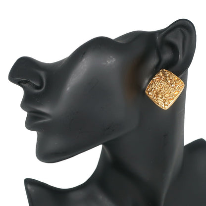 CHANEL Earring Plated Gold gold vintage COCO Mark Women
