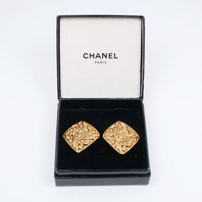 CHANEL Earring Plated Gold gold vintage COCO Mark Women