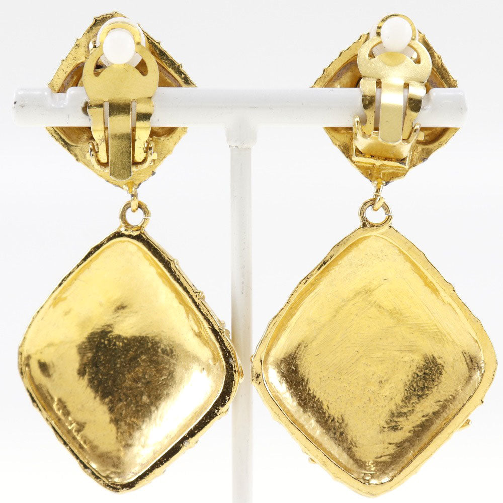 CHANEL Earring Plated Gold gold quilting Women