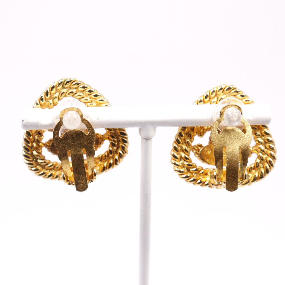 CHANEL Earring Gold Plated gold Triangle COCO Mark Women