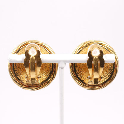 CHANEL Earring Plated Gold gold vintage COCO Mark Women