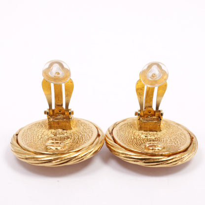 CHANEL Earring Plated Gold gold vintage COCO Mark Women